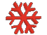 Red Spinning Snowflake